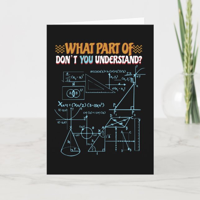 Tarjeta Las matemáticas no son sólo para estudiantes (Anverso)