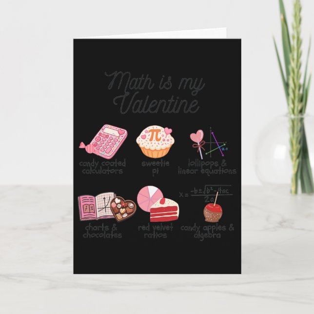 Tarjeta Las Matemáticas Son Mi San Valentín Divertido Prof (Anverso)