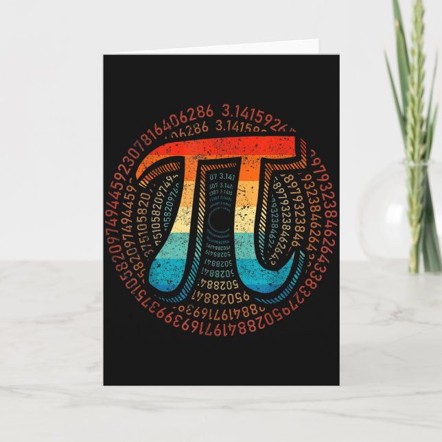 Tarjeta Las Matemáticas Son Tan Simples Como Pi Profesor D (Anverso)