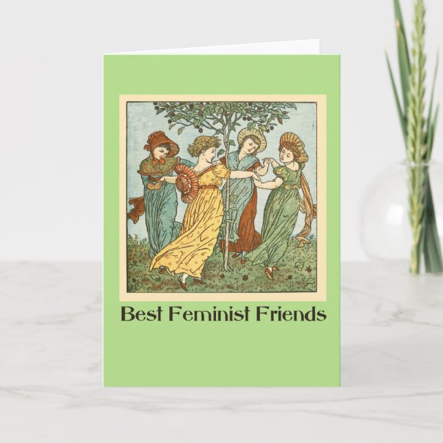 Tarjeta Las mejores amigas feministas (Anverso)