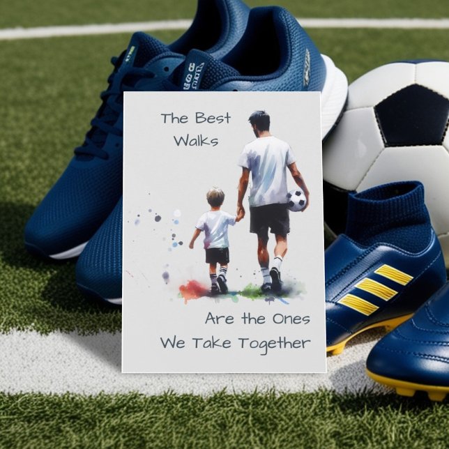 Tarjeta Las mejores caminatas juntos Feliz Día del Padre (Subido por el creador)