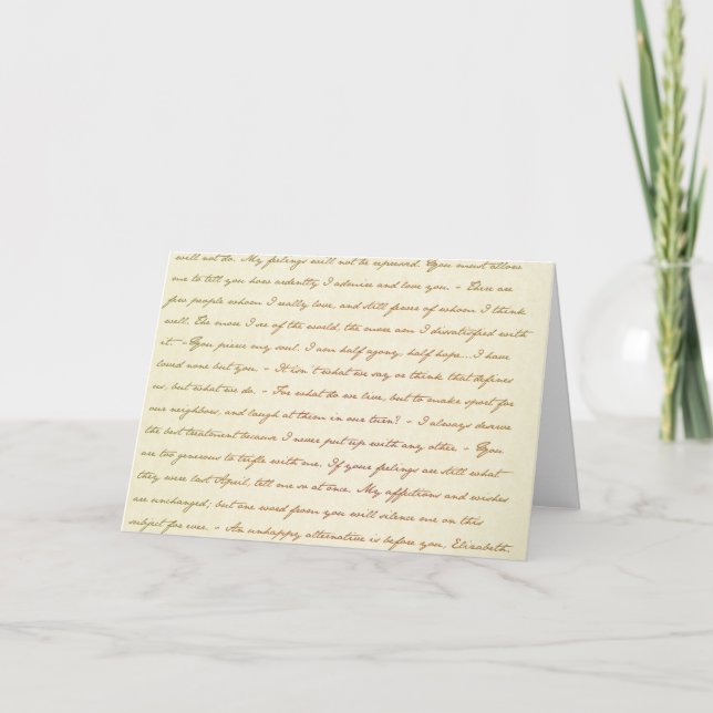 Tarjeta Las mejores citas de Jane Austen (Anverso)