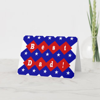 Tarjeta Las mejores estrellas de papá y la tipografía de d