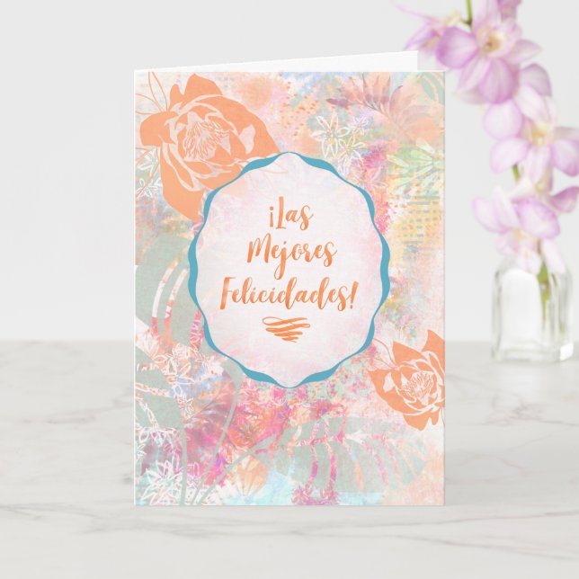 Tarjeta Las Mejores Felicidades - Los Mejores Deseos Españ (Orquídea)