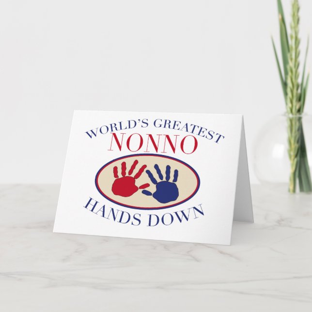 Tarjeta Las mejores manos de Nonno abajo (Anverso)