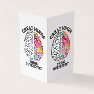 Tarjeta Las mentes grandiosas piensan que el cerebro es di