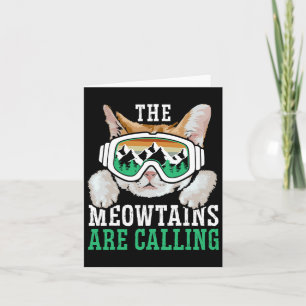 Tarjeta Las Meowtains Llaman A Snowboard Snowboard S