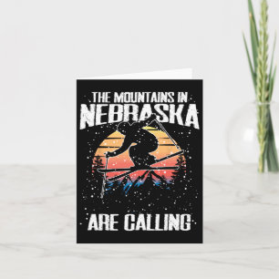 Tarjeta Las Montañas De Nebraska Están Llamando A El Esquí