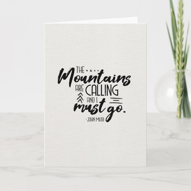 Tarjeta Las montañas llaman (Anverso)