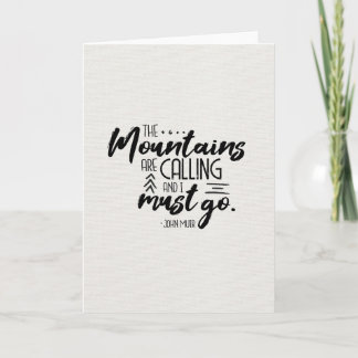 Tarjeta Las montañas llaman