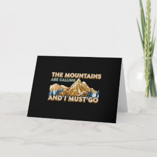 Tarjeta Las Montañas Llaman Que Debo Ir A Caminar