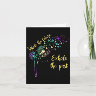 Tarjeta Las Mujeres Dandelion Inhalan El Futuro Exhalar El