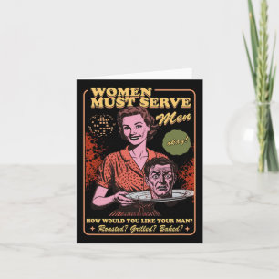 Tarjeta Las mujeres deben servir a los hombres Bruja liber