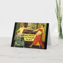 Tarjeta Las mujeres desagradables cortaron a través el
