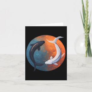 Tarjeta Las Mujeres Japonesas Koi Fish Yin Y Yang Fisher F