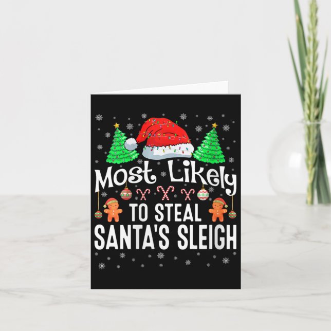 Tarjeta Las mujeres más propensas a robar la Sleigh Christ (Anverso)