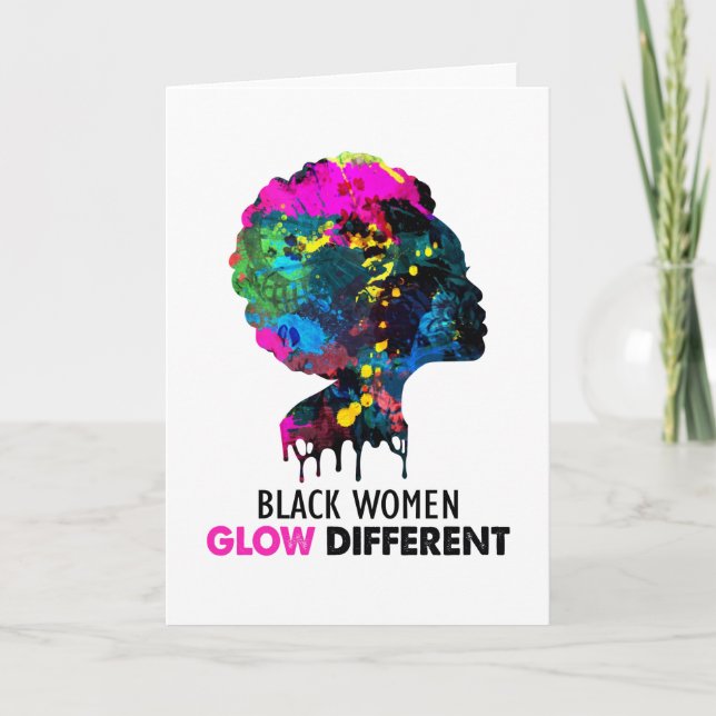 Tarjeta las mujeres negras brillan de forma diferente (Anverso)