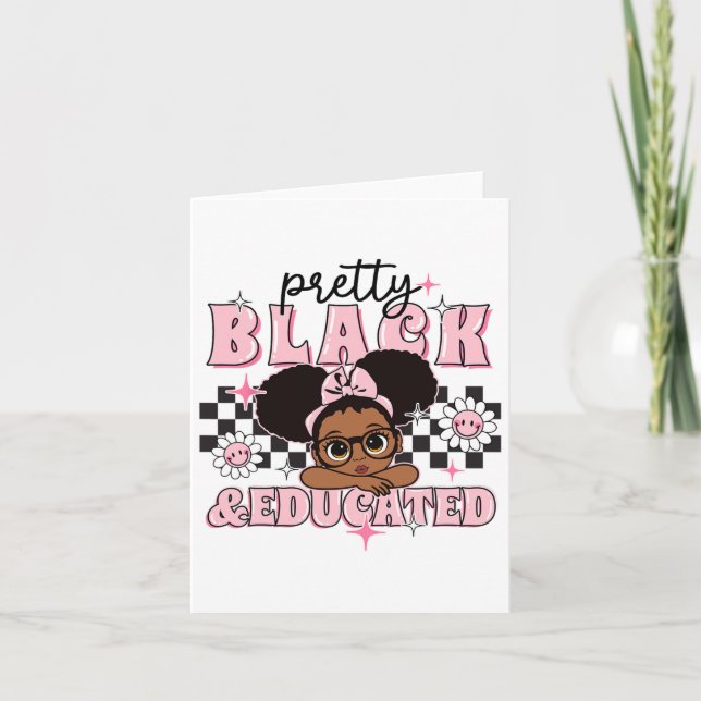 Tarjeta Las Mujeres Regalan Bonito Negra Y Africano Educad (Anverso)