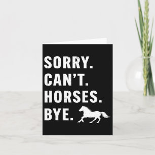 Tarjeta Las mujeres sienten que no pueden dar Caballos, ad