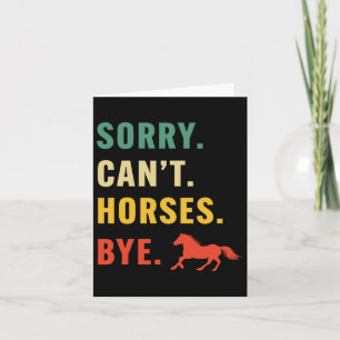 Tarjeta Las mujeres sienten que no pueden dar Caballos, ad