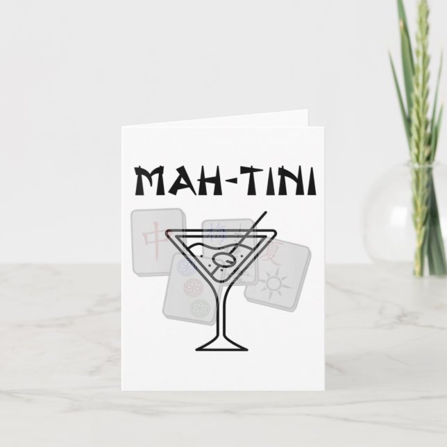 Tarjeta Las mujeres son divertidas Mahjong Martini Tail Ma (Anverso)