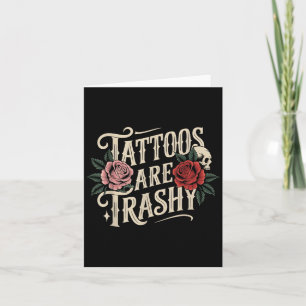 Tarjeta Las mujeres tatuajes son hombres retro-basura Tato
