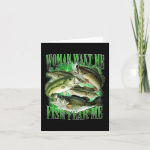 Tarjeta Las Mujeres Vintage Me Quieren Pescado Por Miedo A