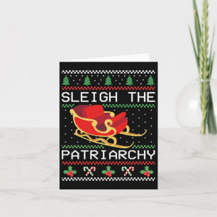 Tarjeta Las Navidades patriarcales que aman a las mujeres