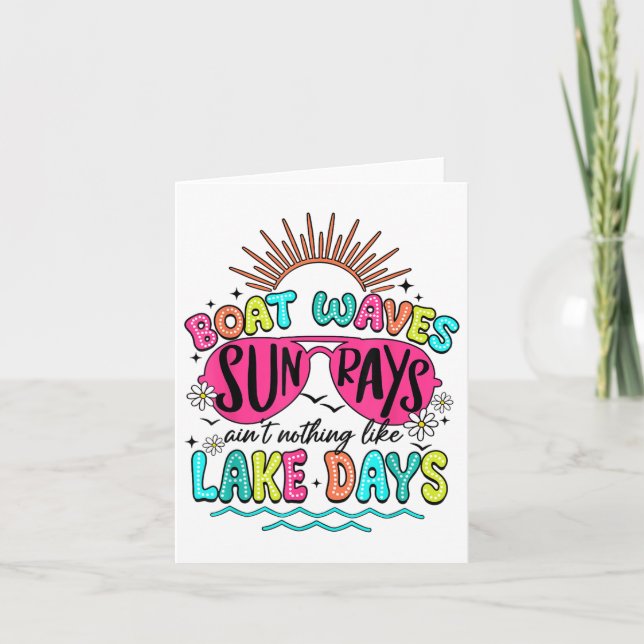 Tarjeta Las olas de barcos Sun Rays no tienen nada como la (Anverso)