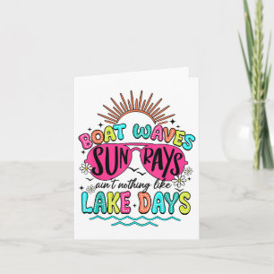 Tarjeta Las olas de barcos Sun Rays no tienen nada como la