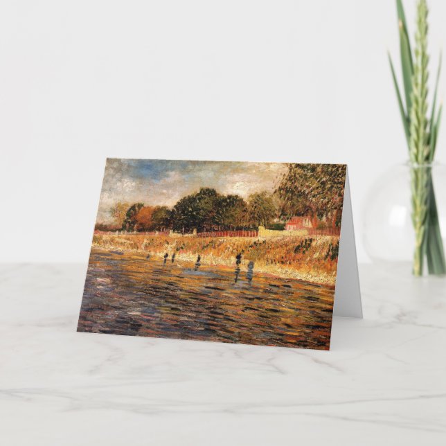 Tarjeta Las orillas del Sena por Vincent van Gogh (Anverso)