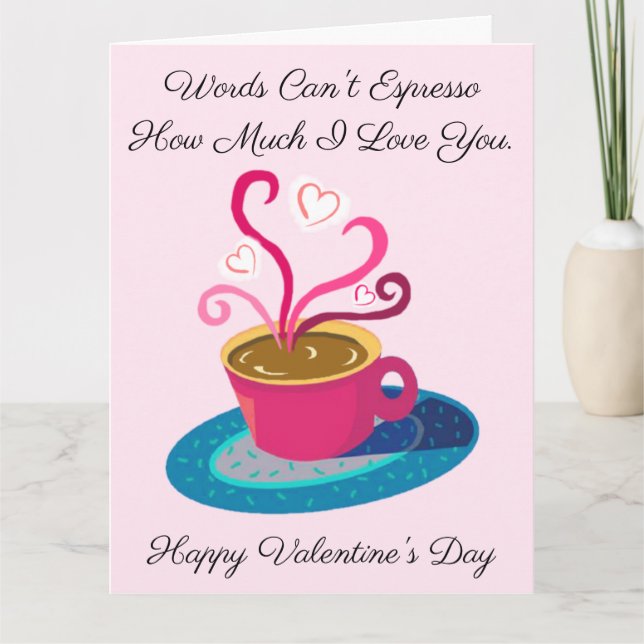 Tarjeta Las palabras de San Valentín no pueden expresarte  (Anverso)
