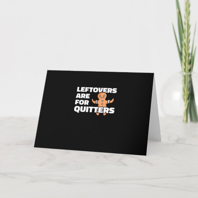 Tarjeta Las Palancas De Los Navidades Quitters Cookie Man  (Anverso)