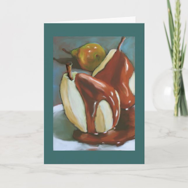 Tarjeta Las Peras Del Chocolate: Feliz Aniversario De La D (Anverso)