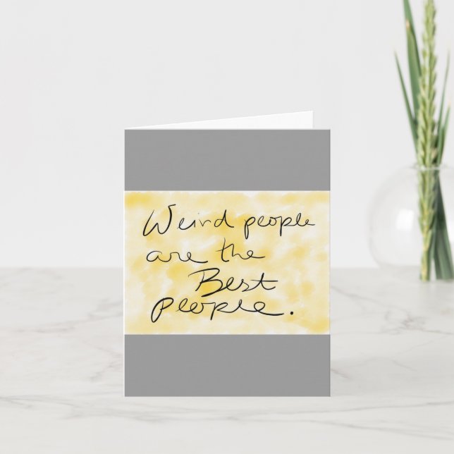 Tarjeta "Las Personas Raras Son Lo Mejor" Notecard (Anverso)