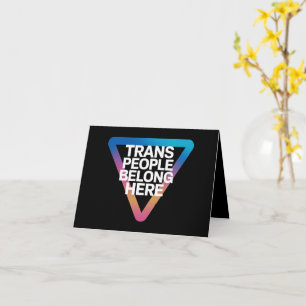 Tarjeta Las personas trans pertenecen al orgullo Derechos 