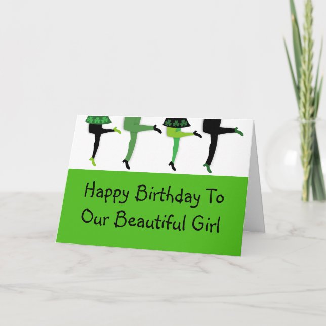 Tarjeta Las piernas de los bailarines irlandeses (Anverso)