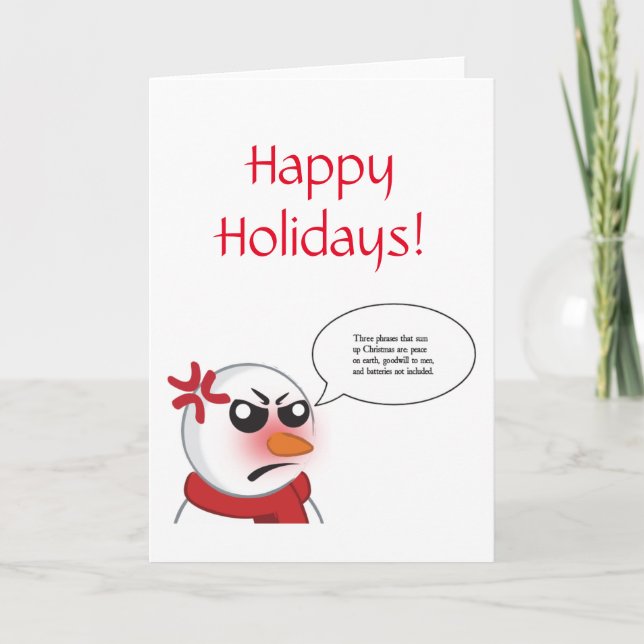 Tarjeta Las pilas no están incluidas... (Anverso)