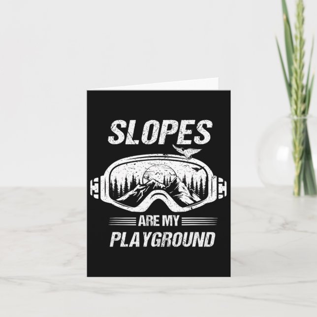 Tarjeta Las Pistas De Snowboard O Esquí Son Mi Zona De Jue (Anverso)