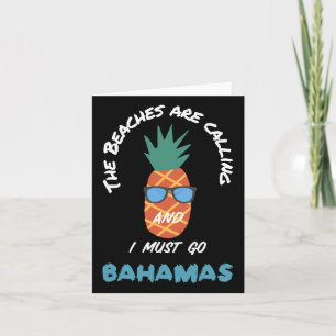 Tarjeta Las playas están llamando a Bahamas Souvenir Pinea