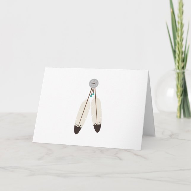 Tarjeta Las plumas indias (Anverso)