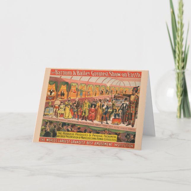 Tarjeta Las Prodigías Sin Pares Del Fenómeno Físico (Anverso)