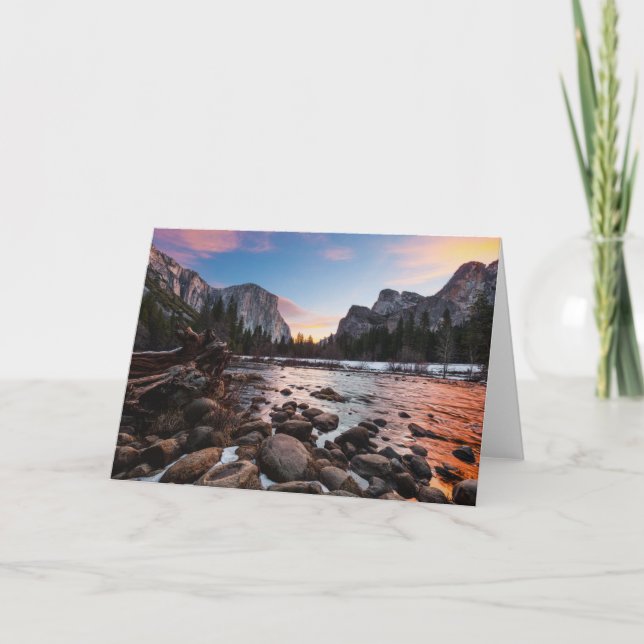 Tarjeta Las puertas de Yosemite del valle (Anverso)