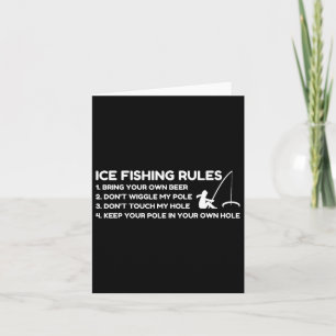 Tarjeta Las reglas de pesca de hielo son divertidas