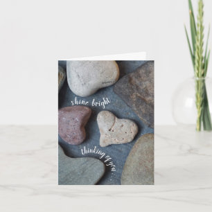Tarjeta Las rocas de amor brillan pensando en tu carta