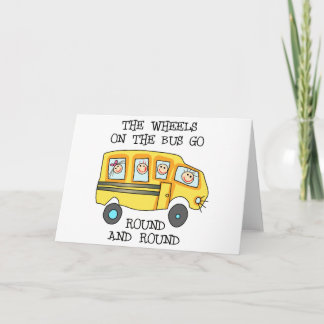 Tarjeta Las ruedas en el autobús
