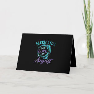Tarjeta Las sirenas nacen en agosto Cumpleaños