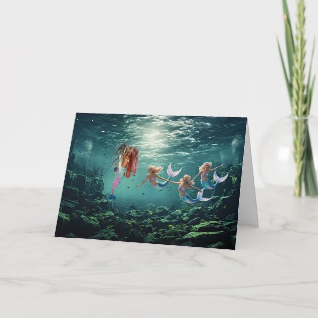 Tarjeta Las sirvientas divirtiéndose. (Anverso)