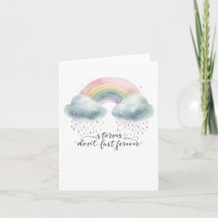 Tarjeta Las tormentas no duran para siempre - Arcoiris acu