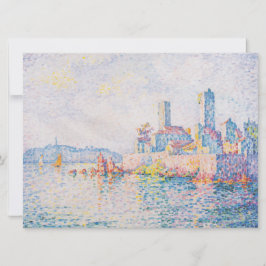 Tarjeta Las Torres de Antibes (de Paul Signac)